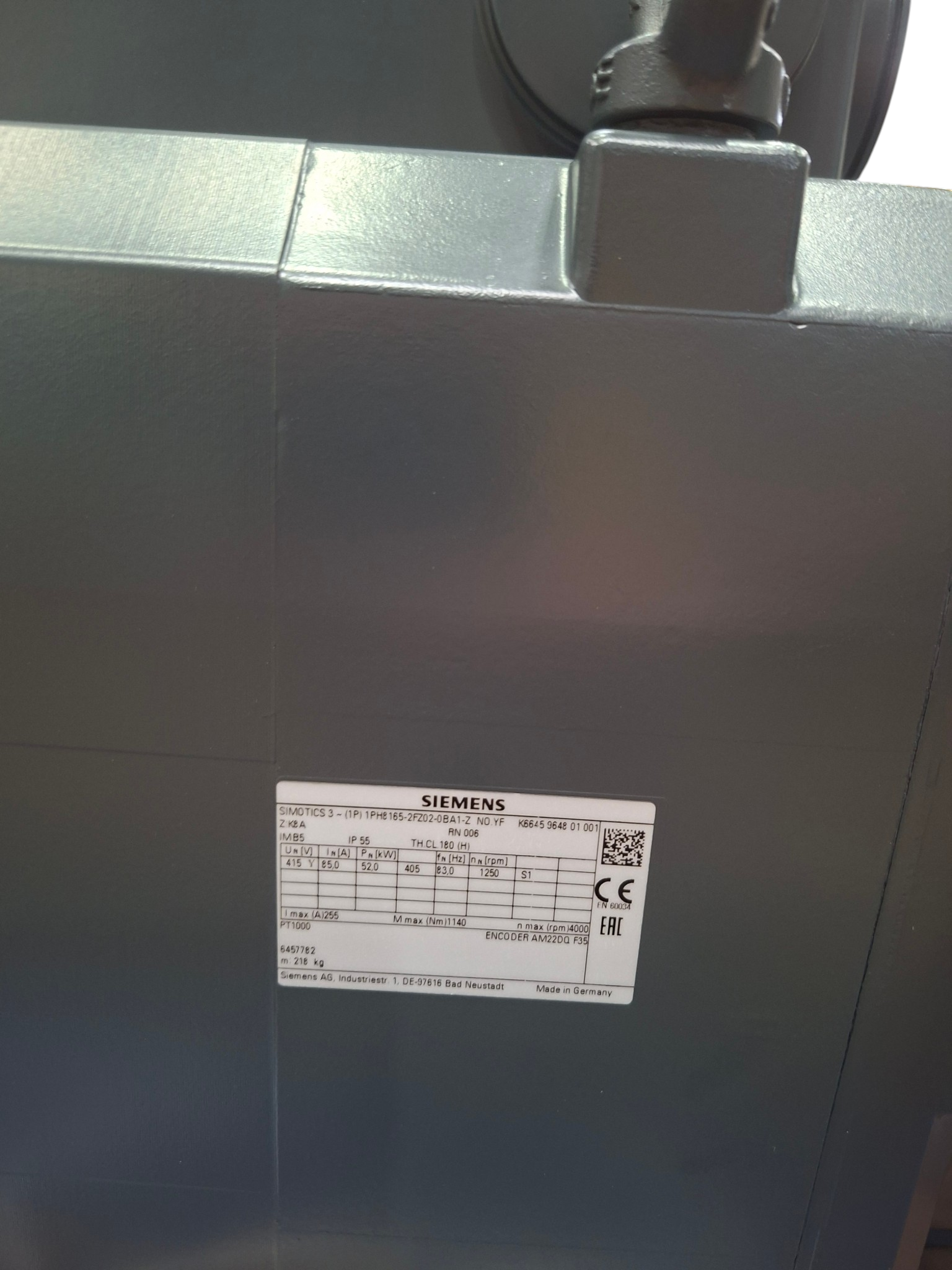 Siemens Drehstrommotor, Servo 1PH8137-2FF02-0BA1 - 6457568